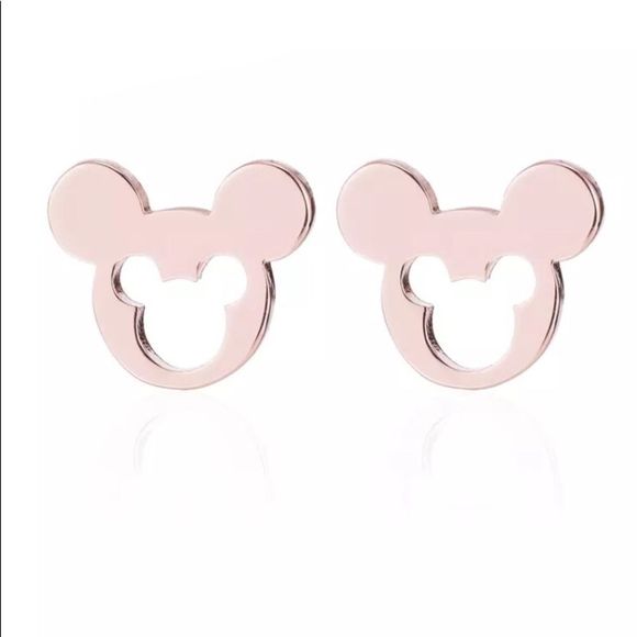 Jewelry - Rose Gold Mickey Mouse Earrings